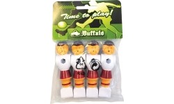Soccer Table Soccer Men Buffalo, Red / White, 16 mm, 4 pcs.