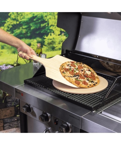 Char-Broil round pizza stone and peel set
