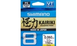 Braided Line Shimano Kairiki 8 150m, Yellow, 0.100mm/6.5kg