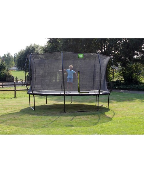 EXIT Silhouette trampoline ø427cm - black Outdoor Round Coil spring Above ground trampoline
