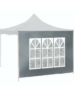 Külgseinad peovarjualusele WINDOW 2x3 m 420D, hallid, veekindlad