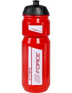 Water Bottle FORCE Stripe 0.75l (red/white)