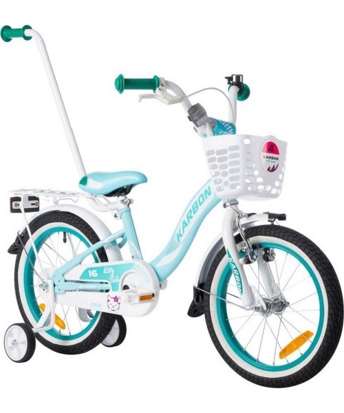 Jalgratas Karbon Kitty 16 turquoise-white
