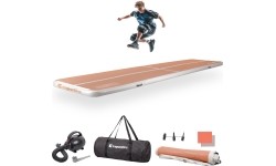 Inflatable Exercise Mat inSPORTline Airstunt 500 x 100 x 10 cm Mocha Mousse w/ Electric Pump
