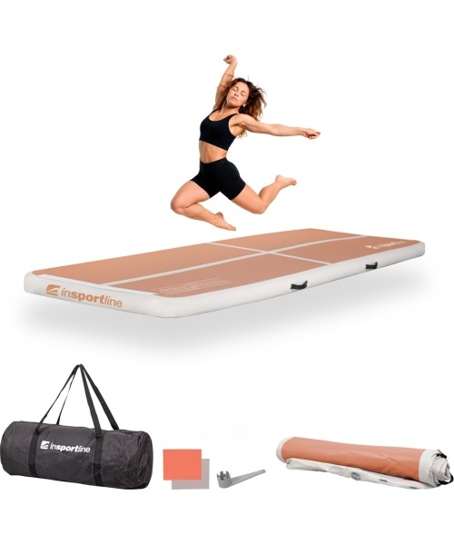 Inflatable Exercise Mat inSPORTline Airstunt 300 x 100 x 10 cm Mocha Mousse