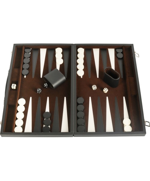 Backgammon Set Buffalo, Black, 46 x 30 cm