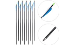 Aluminum Arrows w/ Screw-In Tips inSPORTline Aluson 30”, 10pcs, Blue-White