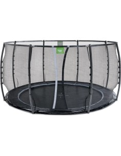 EXIT Dynamic maapinnaga trampoliin ø427 cm turvavõrguga, must