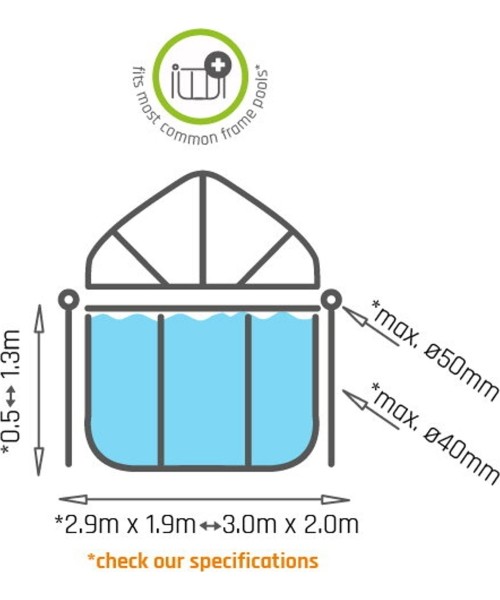 EXIT pool dome 300x200cm
