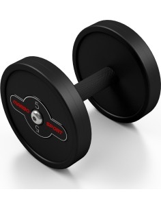 Rubber-coated dumbbell Marbo - 5 kg, black