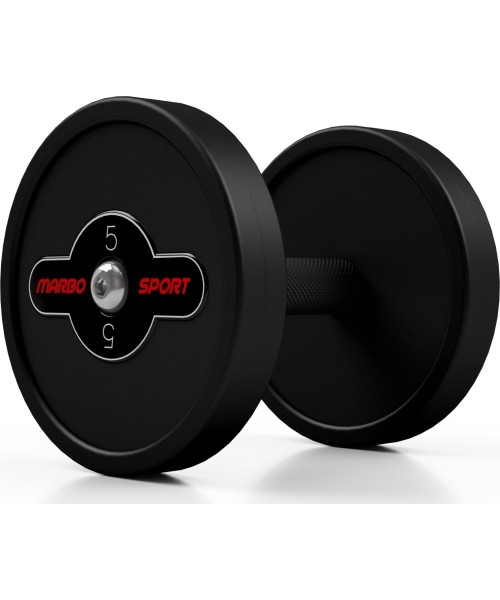 Kummiga kaetud hantel Marbo – 5 kg, must