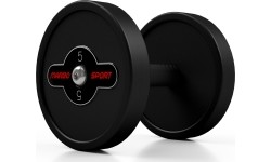 Kummiga kaetud hantel Marbo – 5 kg, must