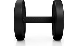 Kummiga kaetud hantel Marbo – 5 kg, must