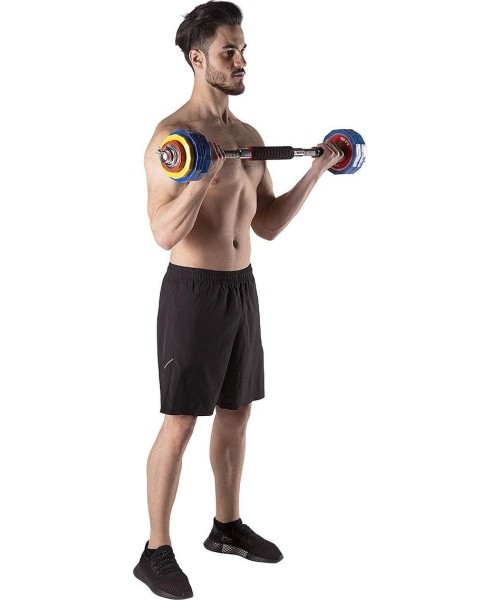 SKC20 DUMBBELL SET-BARBELL IN SUITCASE 2x10KG HMS