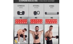 SGR18 PRO KOMPLEKT 3IN1 REGULEERITAVAD HANTLID 20 KG HMS