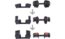 SGR18 PRO SET 3IN1 ADJUSTABLE DUMBBELLS 20 KGS HMS
