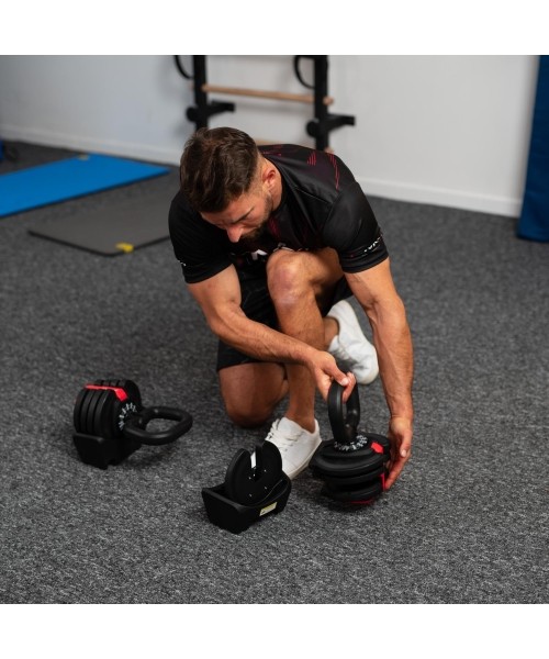 SGR18 PRO SET 3IN1 ADJUSTABLE DUMBBELLS 20 KGS HMS