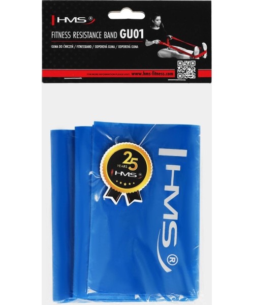 Fitnessi takistuskumm HMS GU01, sinine, 1200x120x0,4 mm