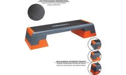 Aeroobikastepp AS007 must/oranž HMS Premium