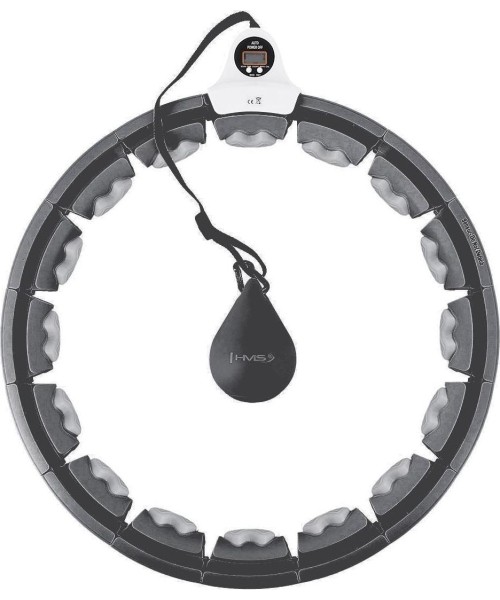 HHW06 HULA HOOP BLACK WITH WEIGHT + COUNTER HMS