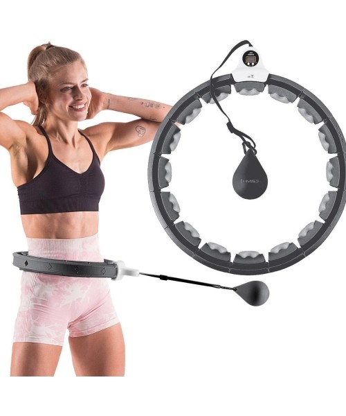 HHW06 HULA HOOP BLACK WITH WEIGHT + COUNTER HMS