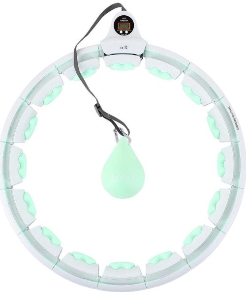 HHW06 GREEN HULA HOOP WITH WEIGHT + COUNTER HMS