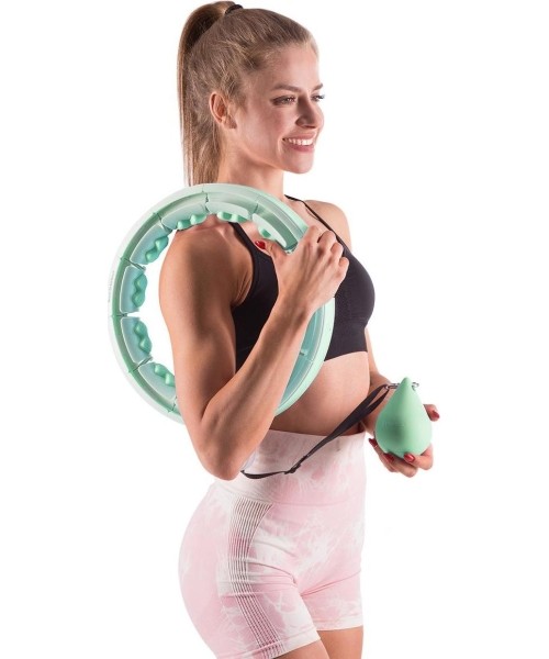 HHW06 GREEN HULA HOOP WITH WEIGHT + COUNTER HMS