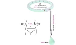 HHW06 GREEN HULA HOOP WITH WEIGHT + COUNTER HMS