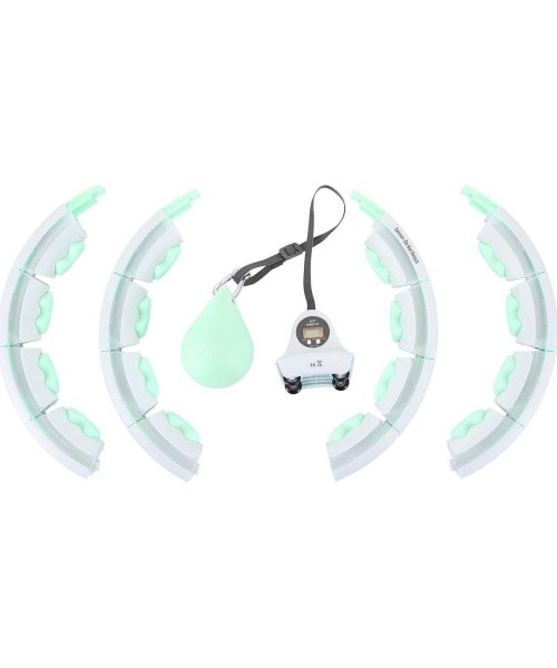 HHW06 GREEN HULA HOOP WITH WEIGHT + COUNTER HMS