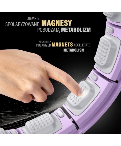 HHM13 HULA HOOP VIOLET MAGNETIC WITH WEIGHT + COUNTER HMS