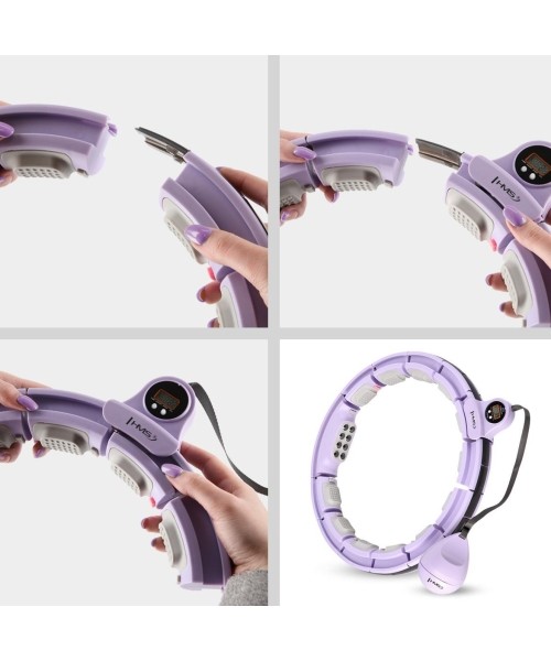HHM13 HULA HOOP VIOLET MAGNETIC WITH WEIGHT + COUNTER HMS