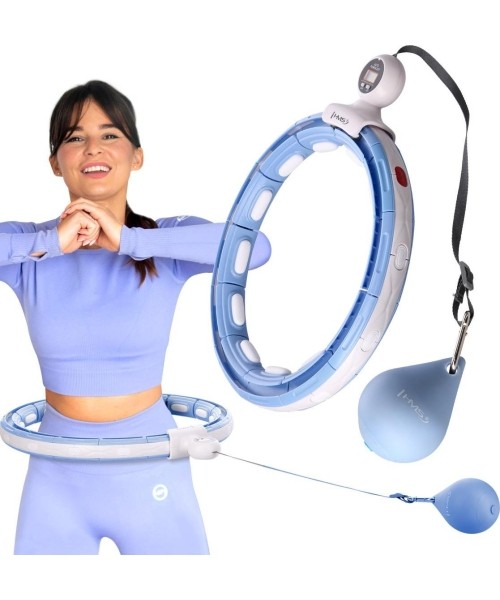 HHM15 HULA HOOP BLUE MAGNETIC WITH WEIGHT + COUNTER HMS