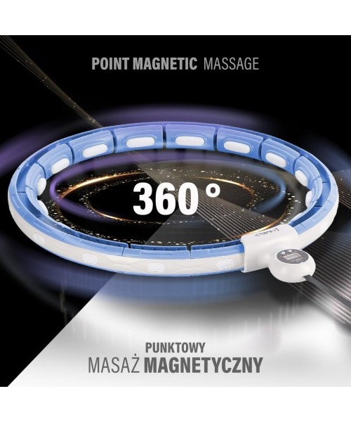 HHM15 HULA HOOP BLUE MAGNETIC WITH WEIGHT + COUNTER HMS