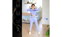 HHM15 HULA HOOP BLUE MAGNETIC WITH WEIGHT + COUNTER HMS