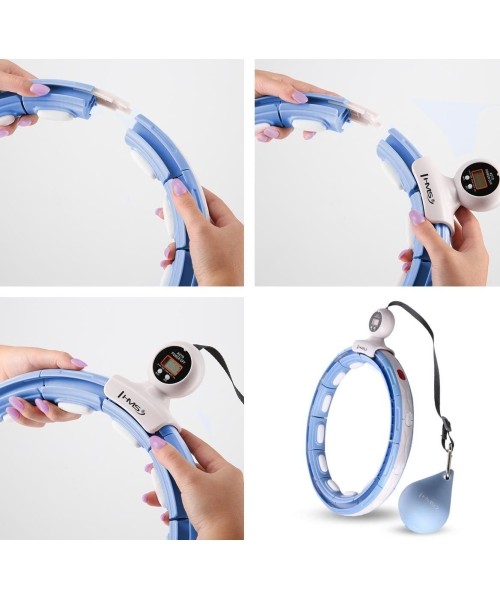 HHM15 HULA HOOP BLUE MAGNETIC WITH WEIGHT + COUNTER HMS