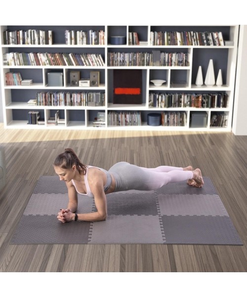 Multipack Puzzle Mat For Gym Equipment HMS Premium MP12, Dark Gray