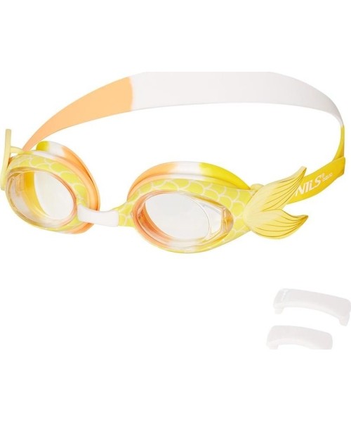 NQG870SAF YELLOW MERMAID JUNIOR GOGGLES NILS AQUA
