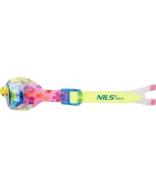 NQG170FAF BLUE FLOWERS JUNIOR GOGGLES NILS AQUA