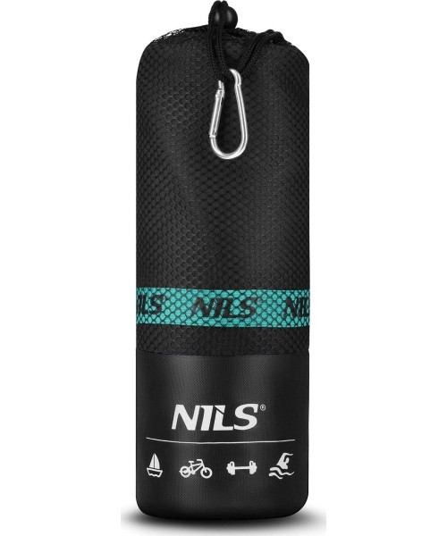 Microfibre Towel Nils Camp NCR13 Black, 200x90 cm