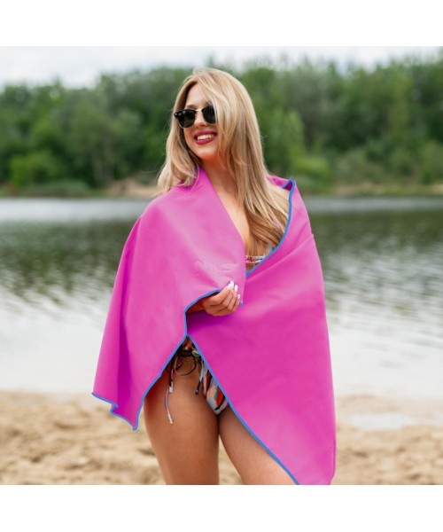 NCR11 PINK-BLUE MICROFIBRE TOWEL 140x70 NILS CAMP