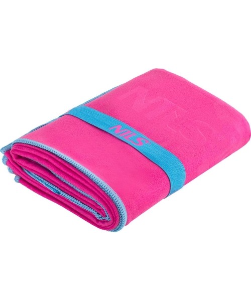 NCR11 PINK-BLUE MICROFIBRE TOWEL 140x70 NILS CAMP