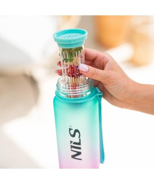 NCD04 GREEN-PINK TRITAN BOTTLE NILS CAMP