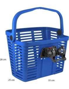Korv Klick Fix süsteemiga 25,4-31,8mm (es, plastik, sinine)
