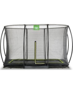 EXIT Silhouette ground trampoline 244x366cm with safety net - black Outdoor Rectangular Coil spring Sunken trampoline