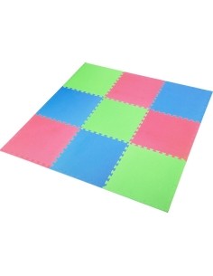 Protective Mat One Fitness MP-10, green-blue-red, 60x60x1cm, 9pcs.