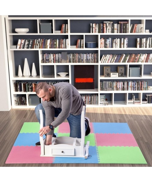 Protective Mat One Fitness MP-10, green-blue-red, 60x60x1cm, 9pcs.