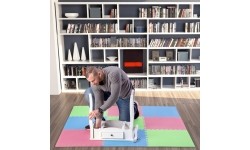 Protective Mat One Fitness MP-10, green-blue-red, 60x60x1cm, 9pcs.