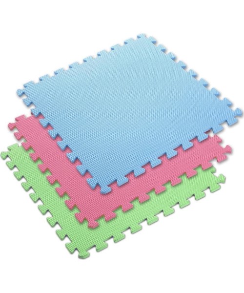 Protective Mat One Fitness MP-10, green-blue-red, 60x60x1cm, 9pcs.
