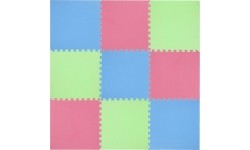 Protective Mat One Fitness MP-10, green-blue-red, 60x60x1cm, 9pcs.