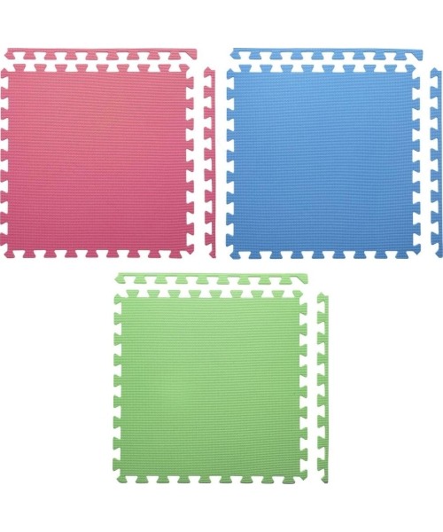 Protective Mat One Fitness MP-10, green-blue-red, 60x60x1cm, 9pcs.